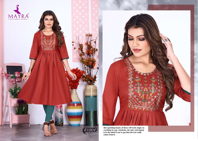 Mayra Anaya New Fancy Wear Cotton Designer Cotton Slub Kurti Collection